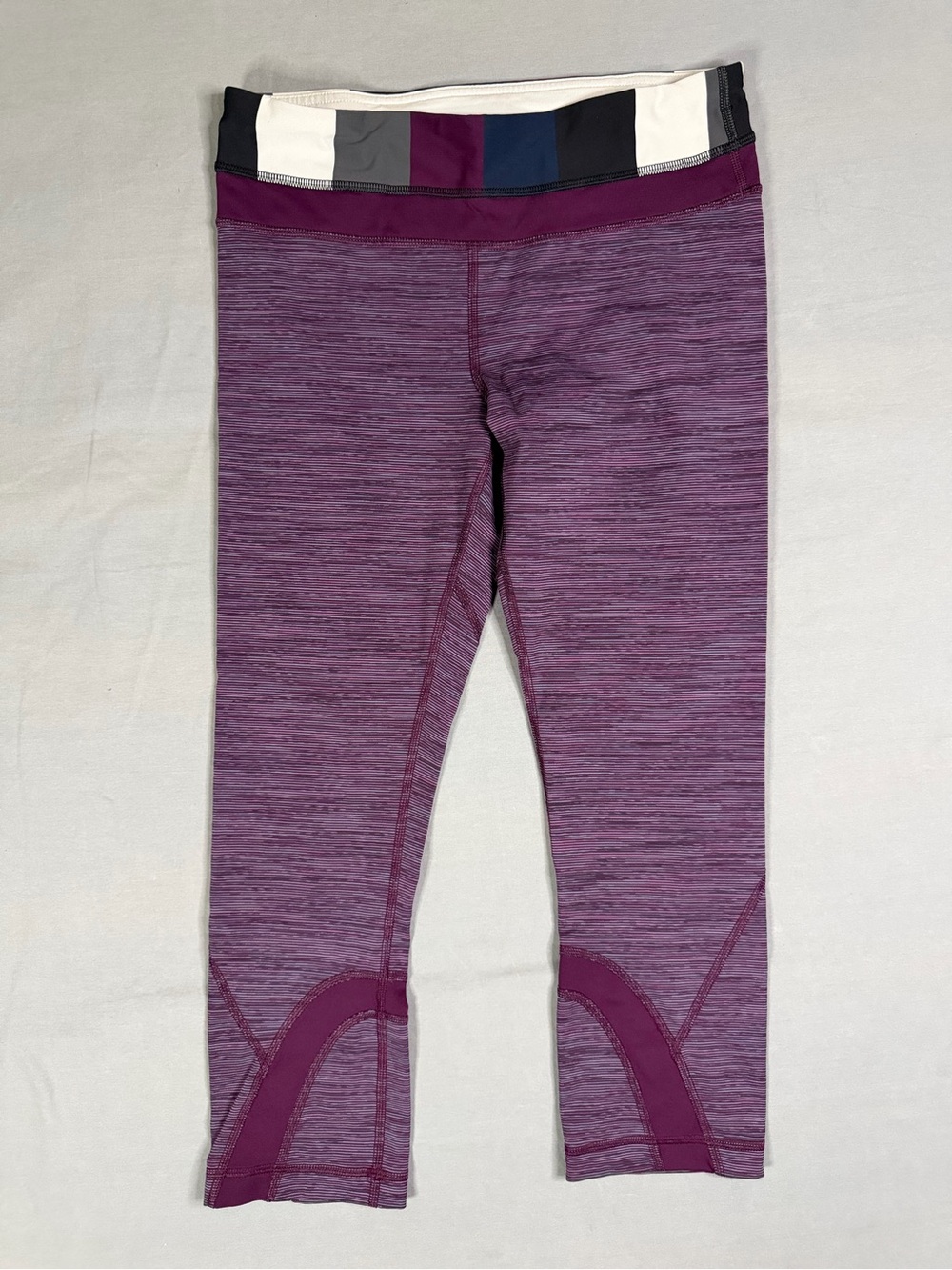 Lululemon Run Inspire Crop II Leggings Size 6 Wee Are From Space September Plum